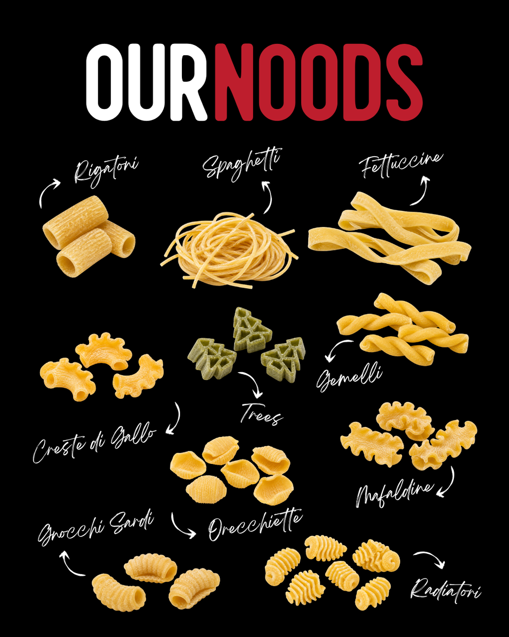 Fresh Creste di Gallo Pasta Box (12 servings)
